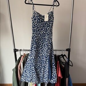 Blue and White Spotted Dress